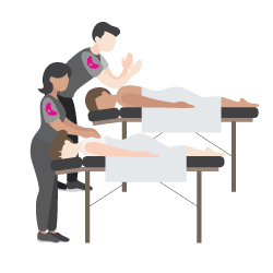 Couples massage illustration